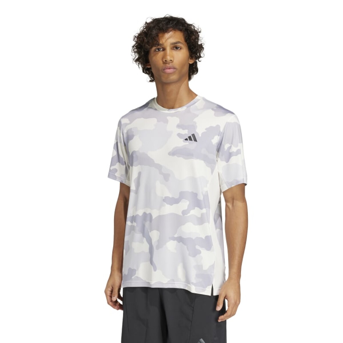 Remera Adidas Train Essentials Camo - Blanco 