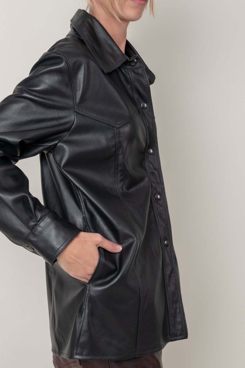 Camisa fio larga Negro