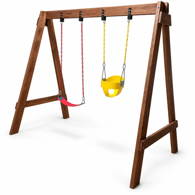 Hamaca infantil doble de madera Hamaca infantil doble de madera