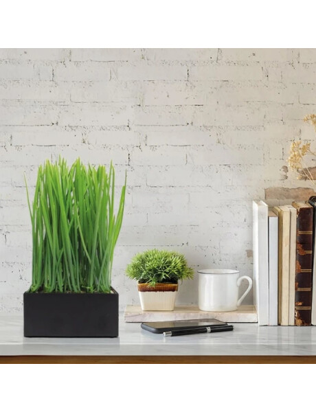 PLANTA ARTIFICIAL EN MACETA 16x8x26CM NEGRO/BLANCO PLANTA ARTIFICIAL EN MACETA 16x8x26CM NEGRO/BLANCO