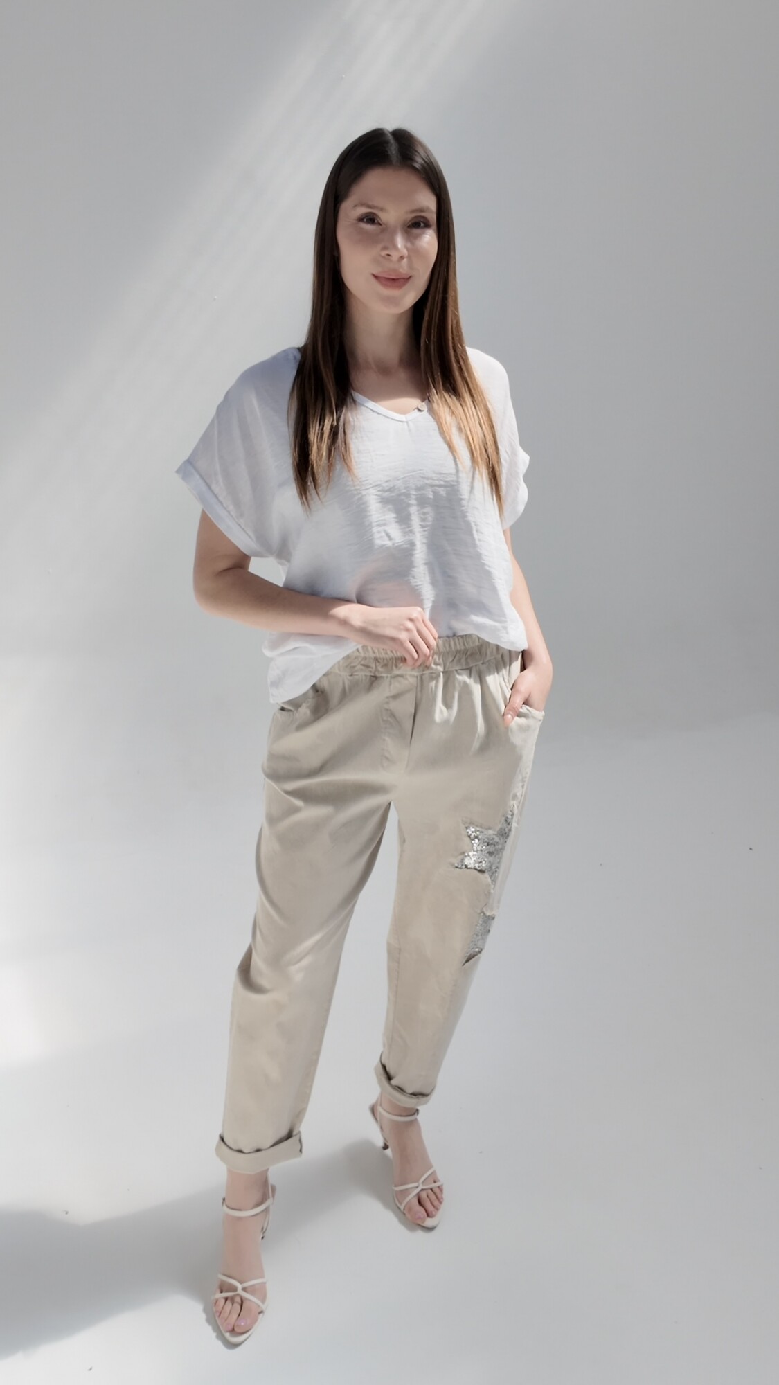Pantalón Baggy Parma Beige