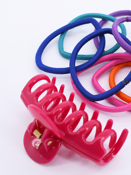 PINZA Y COLEROS PACK X 11 MULTICOLOR