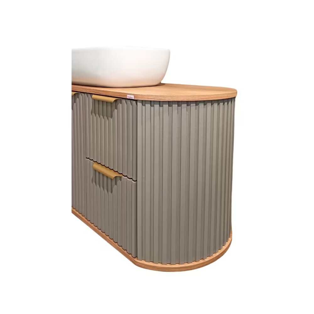 Mueble de baño suspendido Tereza Cristina 100 cm Catedral/Avellana con bacha Mueble De Baño Suspendido Tereza Cristina 100 Cm Catedral/avellana Con Bacha