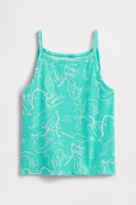 Musculosa Rib Toddler Niña Water Garden Green