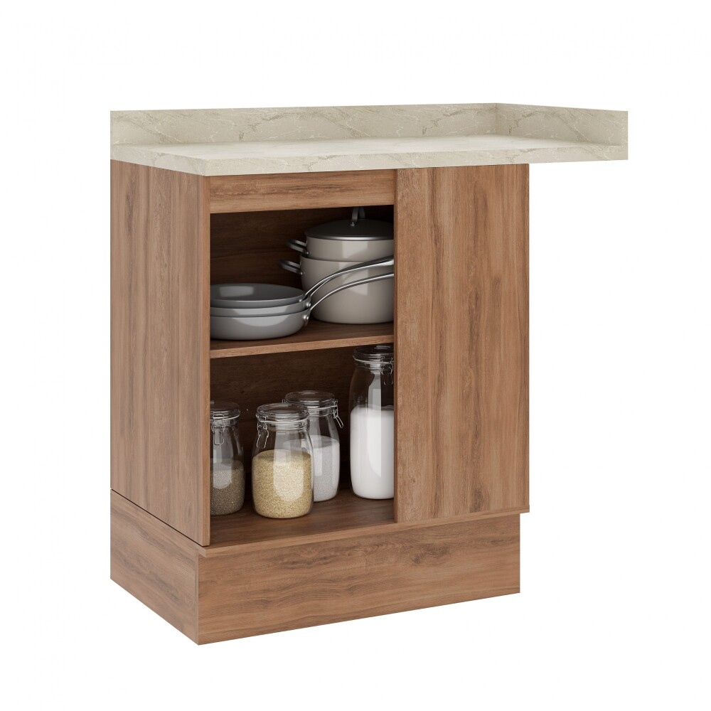 Bajo Mesada Esquinero Americana con tapa Gris Bajo Mesada Esquinero Americana con tapa Gris