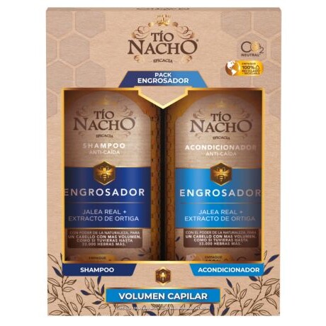 PACK TIO NACHO SHAMPOO ENGROSADOR 415ml + ACONDICIONADOR ENGROSADOR 415ml PACK TIO NACHO SHAMPOO ENGROSADOR 415ml + ACONDICIONADOR ENGROSADOR 415ml