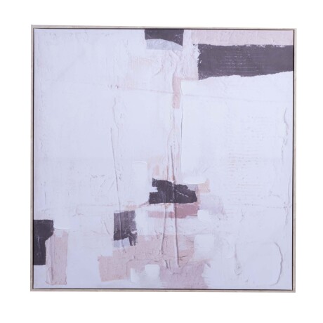 CUADRO 100X100CM PAPEL NATURAL-BEIGE MOTION II