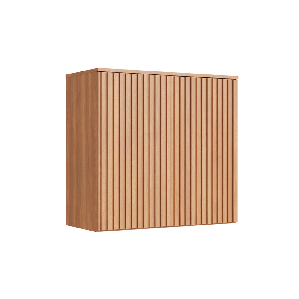 Módulo aéreo ALICE 2 puertas ripadas, color Freijó 0,80 m Módulo Aéreo Alice 2 Puertas Ripadas, Color Freijó 0,80 M