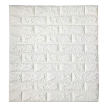 Revestimiento Pared Diseño Fácil Colocación 3d 70x77cm Variante Color Blanco
