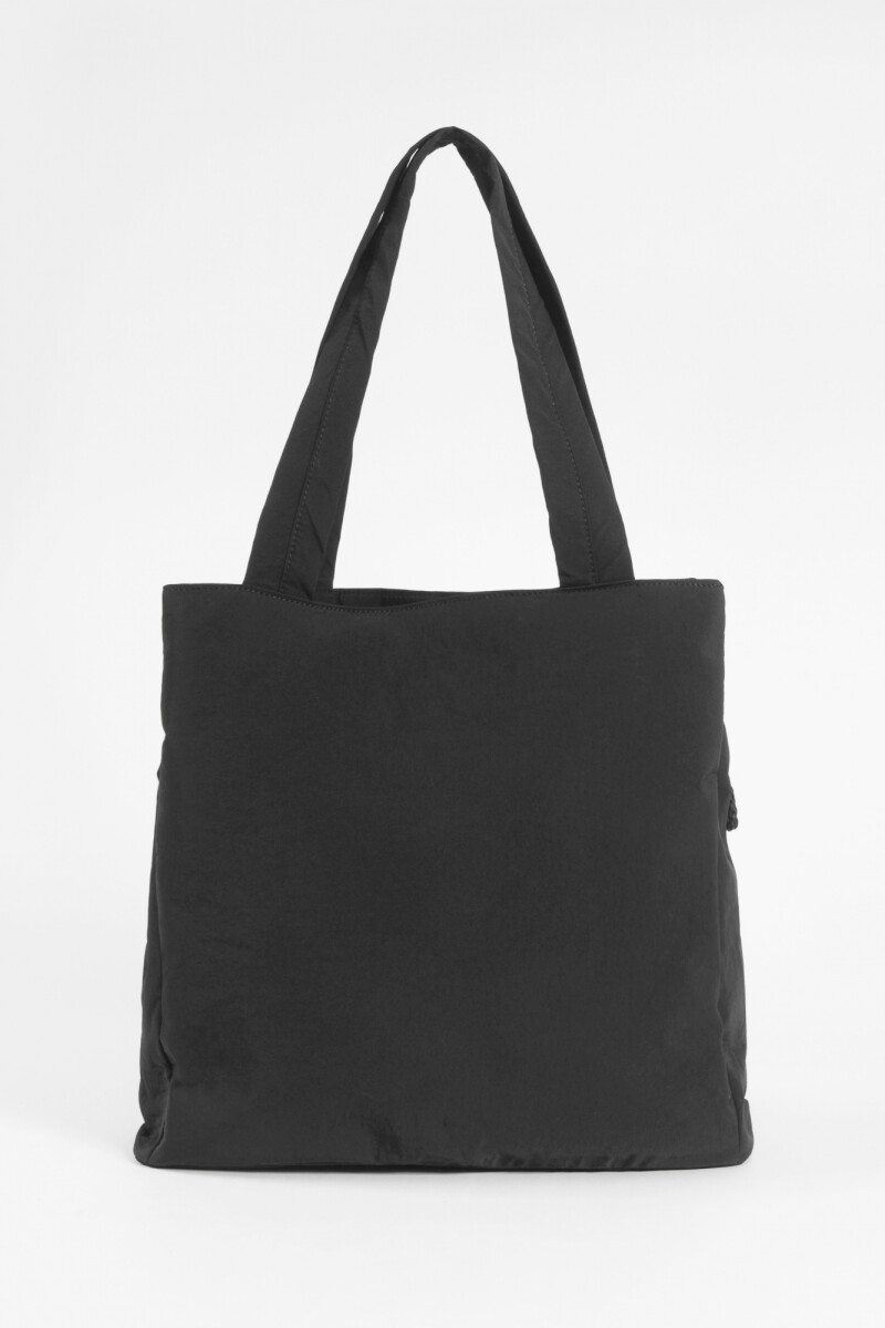 Shopper oversize cierres negro