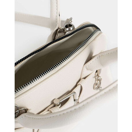 Cartera Mini Bowling Blanco Crudo