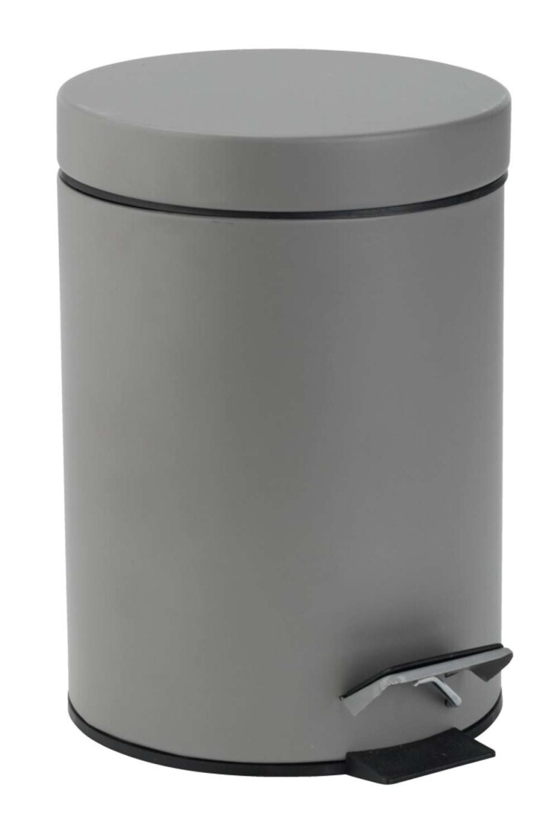 Papelera Pedal Mala 3L Metal Recubierto - Gris 