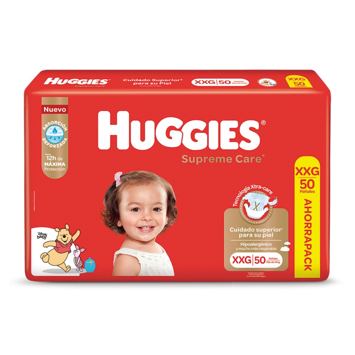 Pañales Huggies Supreme Care Talle Xxg 50 Uds. 