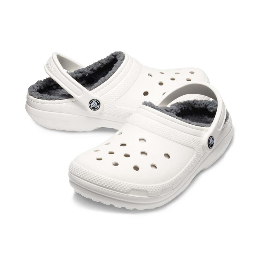 Crocs Classic Lined Clog - Unisex White/grey