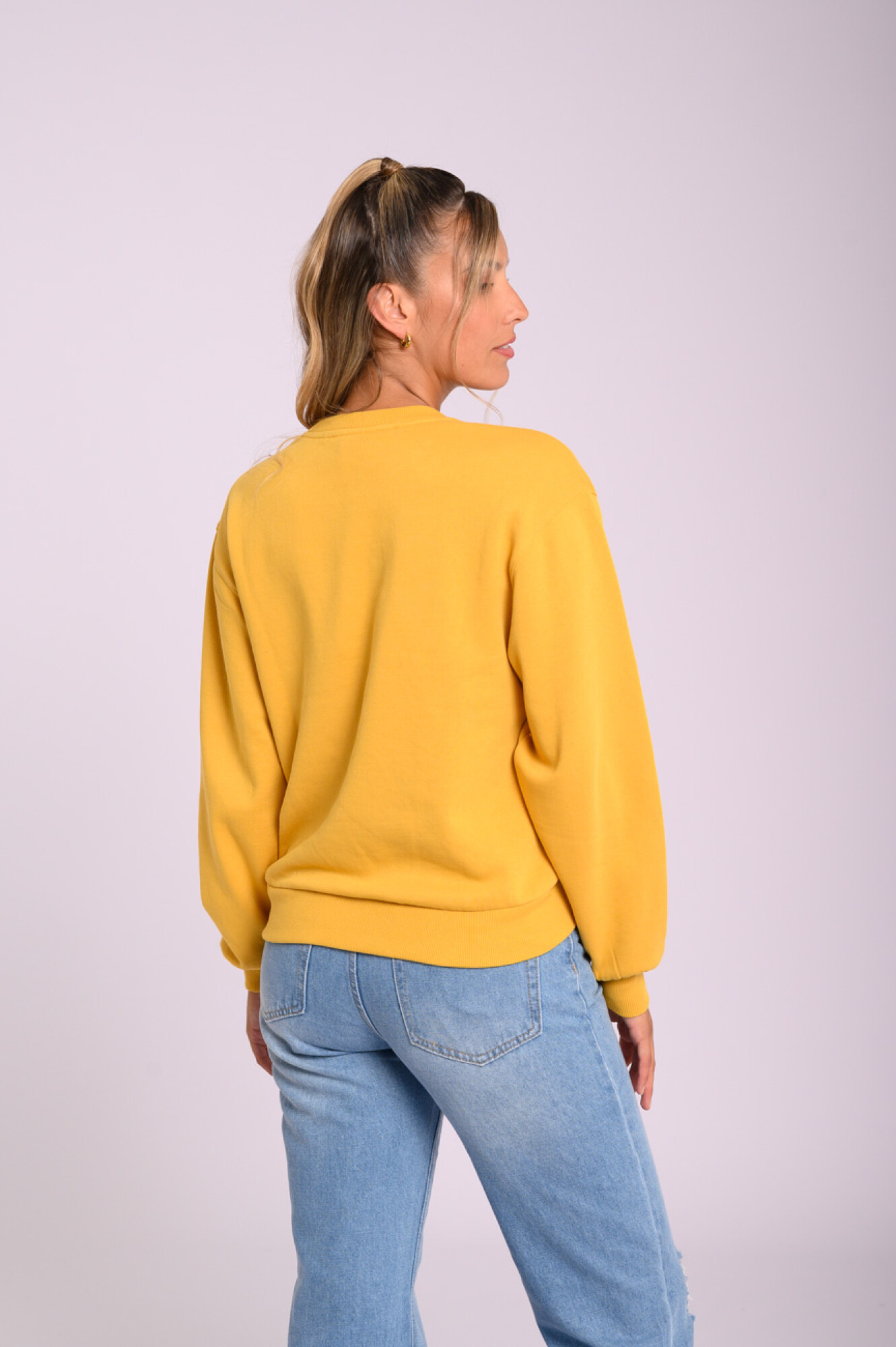 Sudadera Buzos Color Mostaza Para Mujer Mostaza Buzo Negro Y