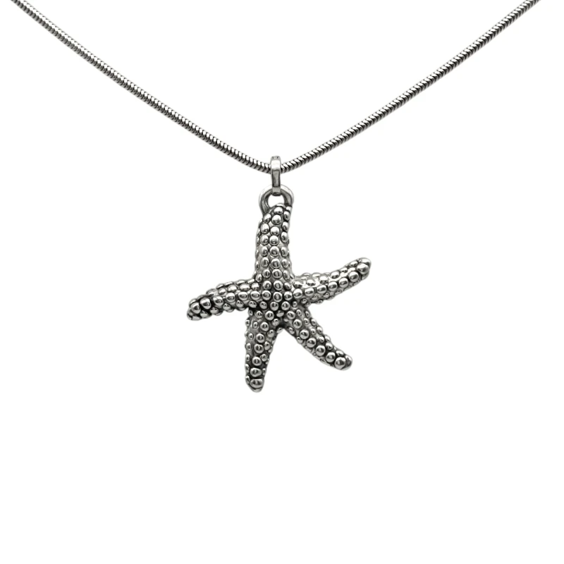 Dije Colgante Estrella de Mar-Plata 925 inflada-Sin Piedra-CP3358 sinpiedra