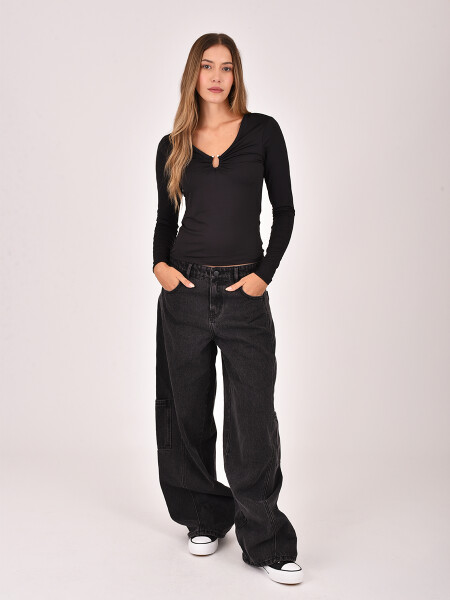 REMERA CIRUELA NEGRO