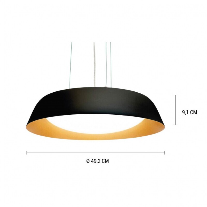 LUMINARIA COLGANTE DECORATIVA DIMERIZABLE HARLEY CCT 25W Luminaria Colgante Dimerizable Harley Negra Cooper