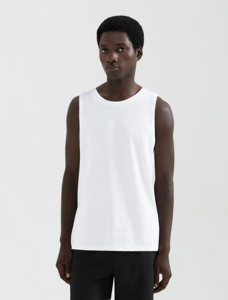 MUSCULOSA BÁSICA MASCULINA BLANCO