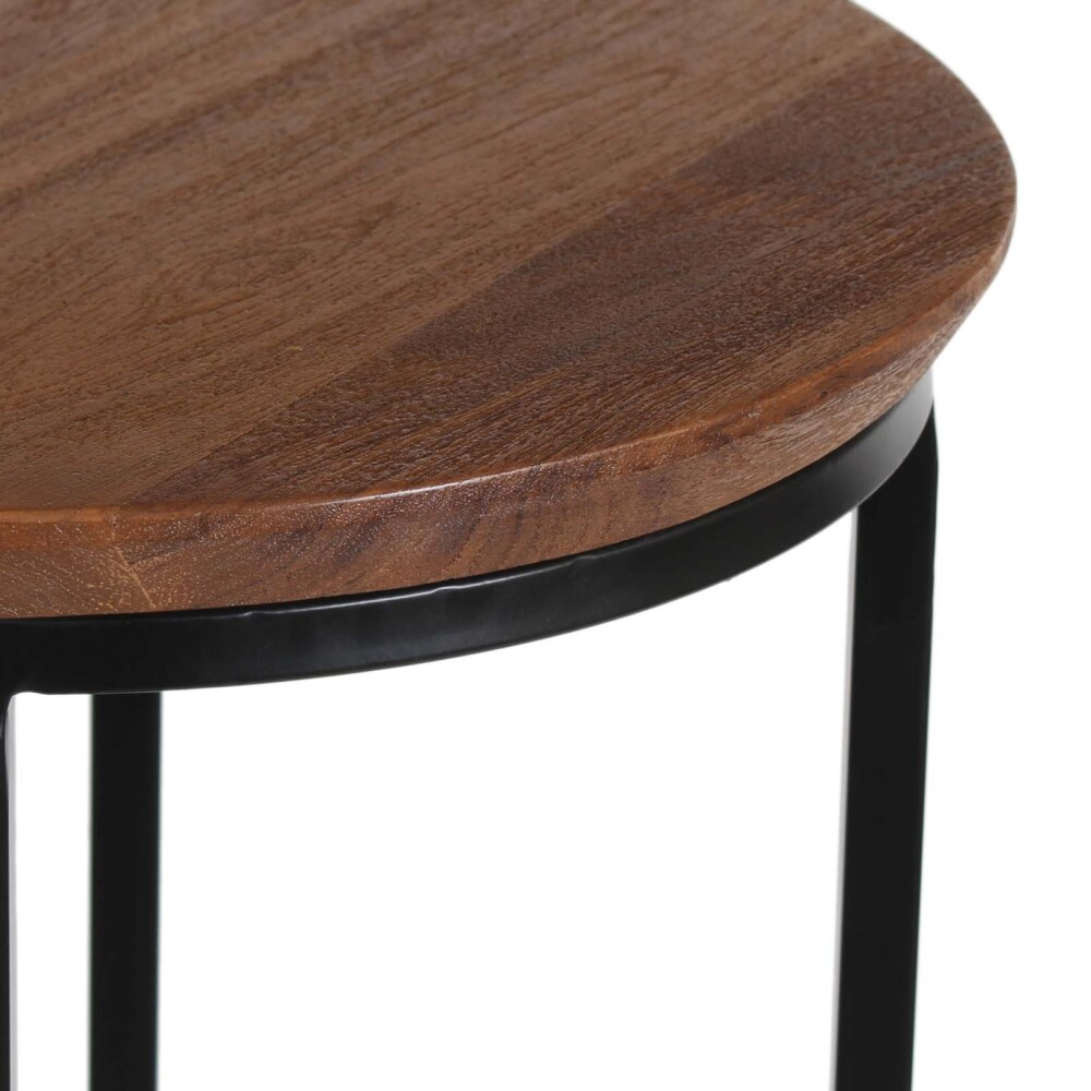 MESA AUXILIAR MADERA-Y-METAL MARRON ECLIPSE CASTAÑO