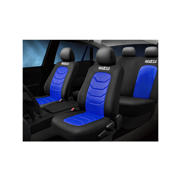 Cubreasientos Funda Auto Sparco Universales Tela Azul Cubreasientos Funda Auto Sparco Universales Tela Azul