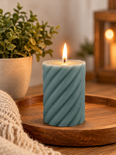 VELA ESPIRAL GRIS