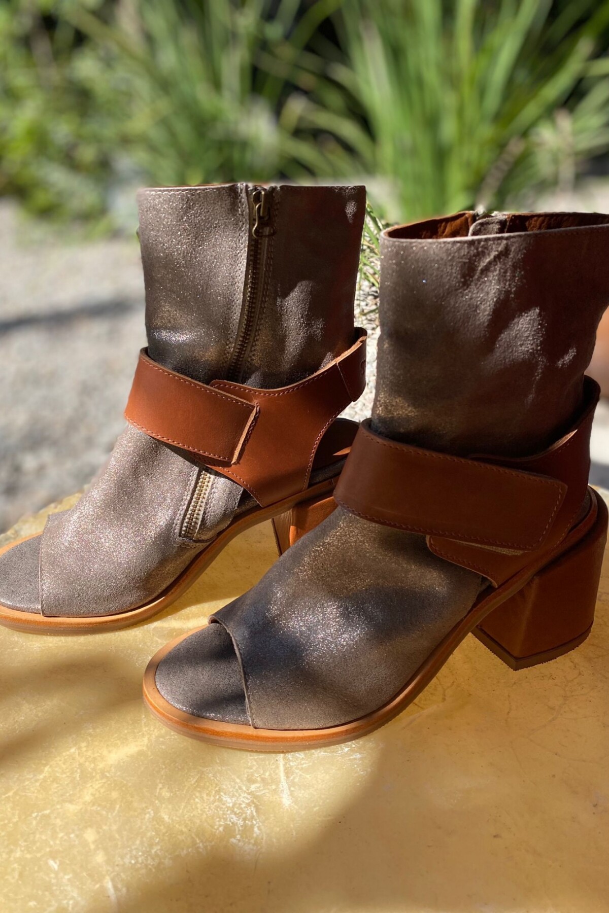 Bota Espuela Plateado