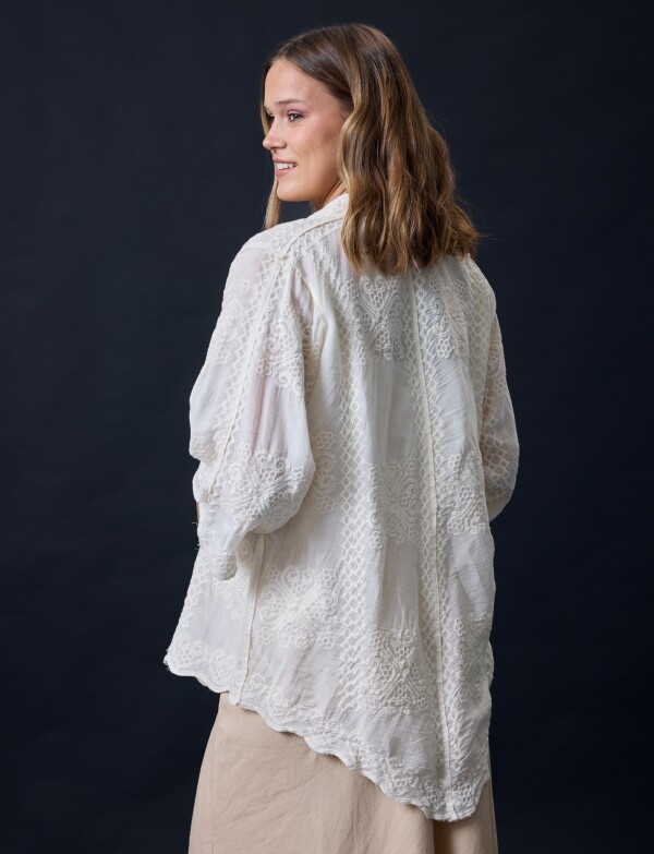 Camisa Broderie BEIGE