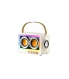Parlante portátil Bluetooth con luces LED Beige