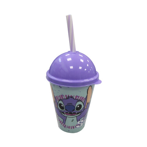 Vaso Plástico Milkshake con Pajita Stitch 280 ml U