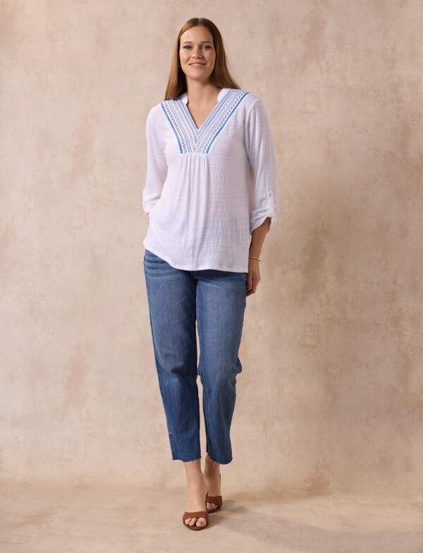 Blusa Bordada BLANCO