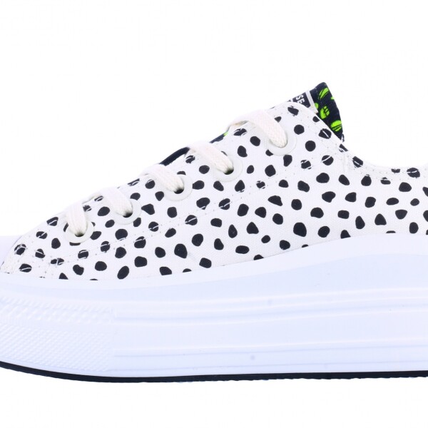 Championes de Mujer Converse Ctas Move OX Blanco - Negro - Animal Print