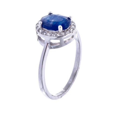 Anillo de Plata 925 rodinada , Raíz de Zafiro y circonias. Anillo de Plata 925 rodinada , Raíz de Zafiro y circonias.