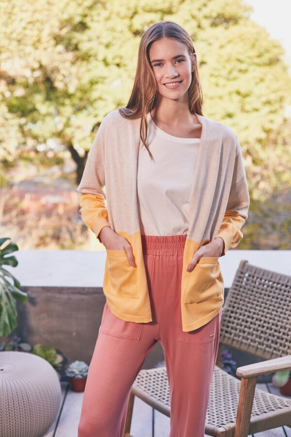 Kimono Color Block Maíz