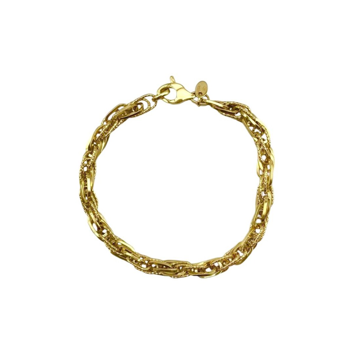 Pulsera doble - Oro bajo -Sin Piedra-PU8097 - sinpiedra 