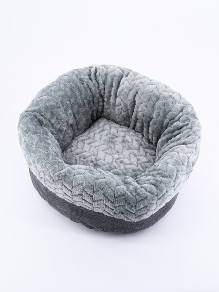 CAMA CIRULAR MASCOTAS GRIS