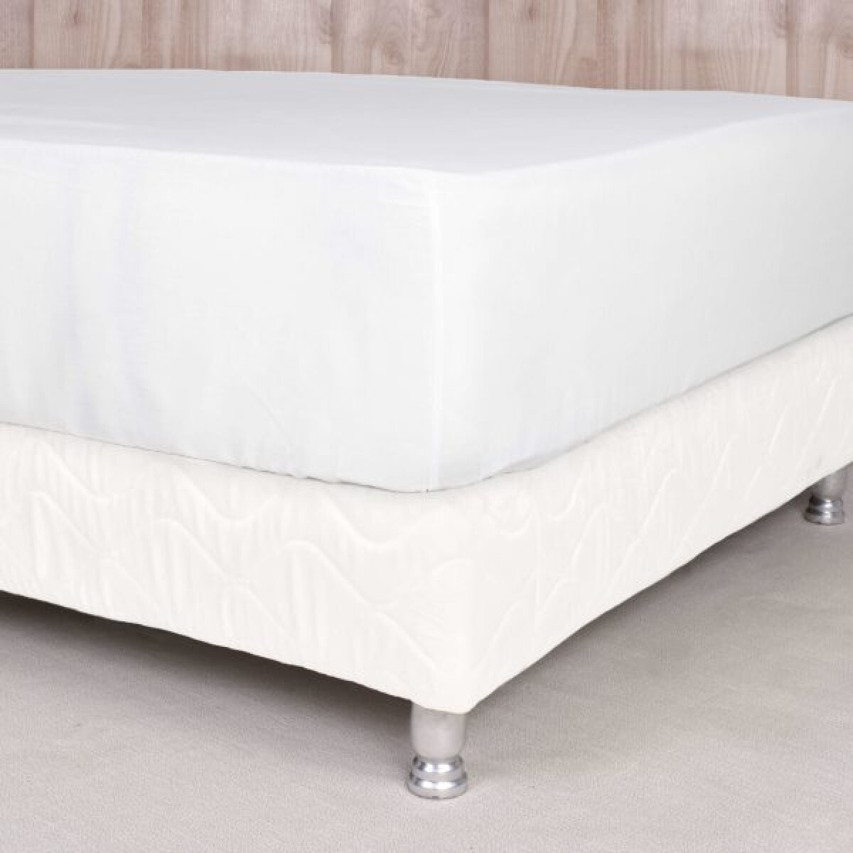Sábana ajustable 120 hilos Color Blanco - King 