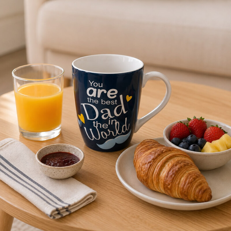 Taza de Cerámica 340ml Día del Padre Azul