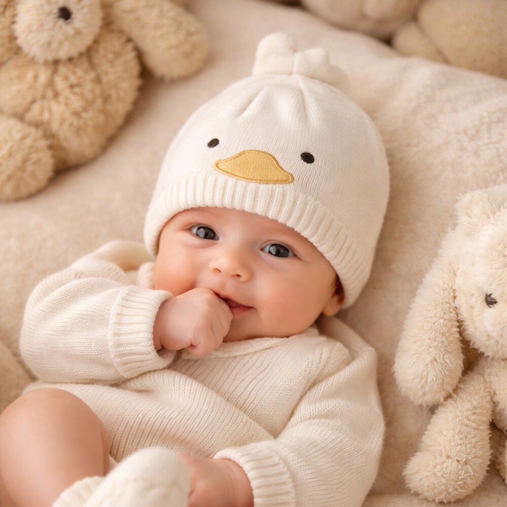 Set Gorro y escarpines de algodón carters beige