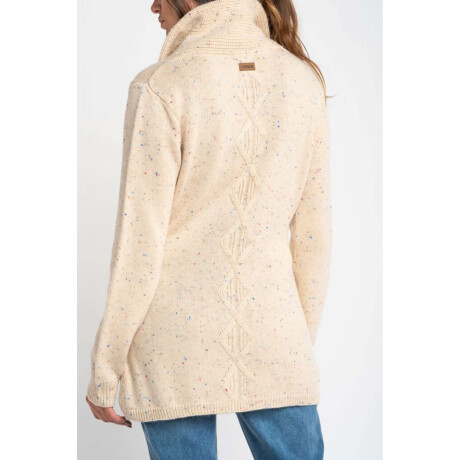 Cardigan Solapa Beige Melange