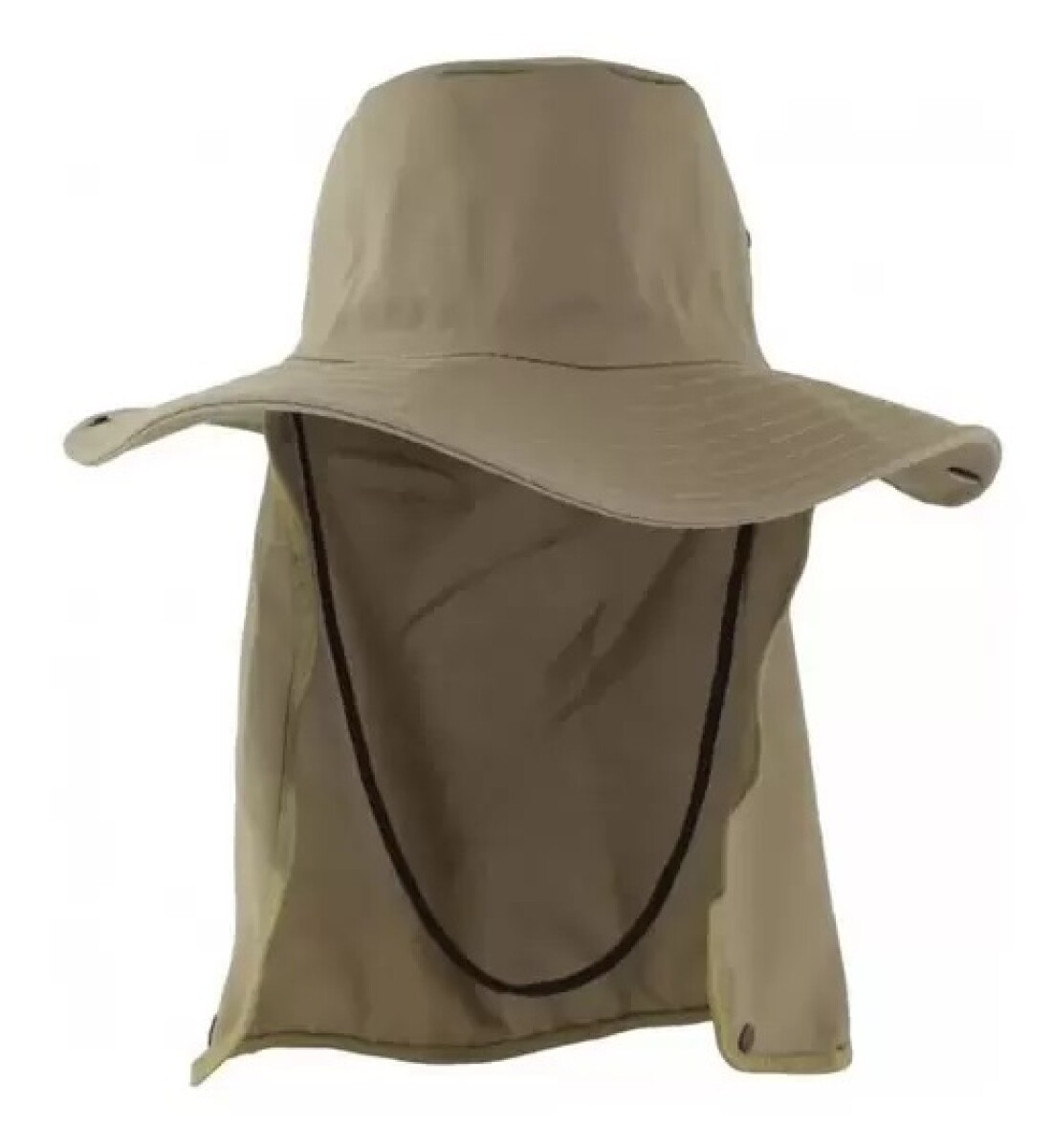 Sombrero de pescador con cubrenuca y protección UV50+ KING BRASIL - Caqui 