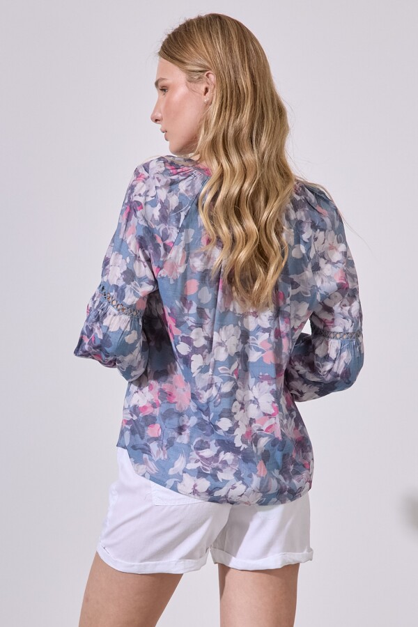 Blusa Flores AZUL/MULTI