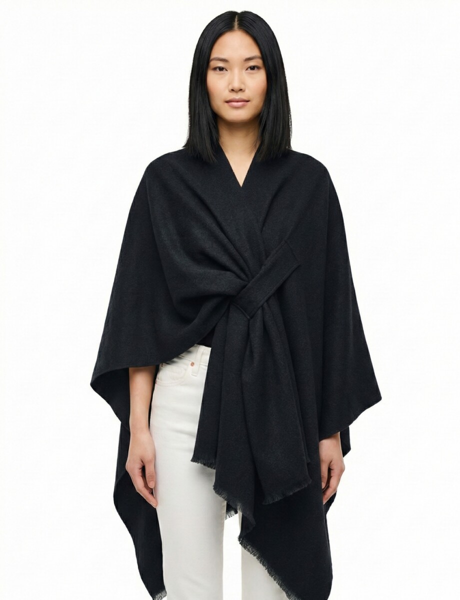 Ruana Soft Pasador - Negro 