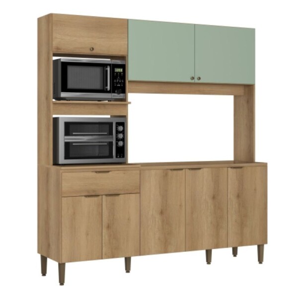 COCINA COMPACTA FLORIDA 1.85 MT 8 PUERTAS - CAPUCCINO/MENTA COCINA COMPACTA FLORIDA 1.85 MT 8 PUERTAS - CAPUCCINO/MENTA