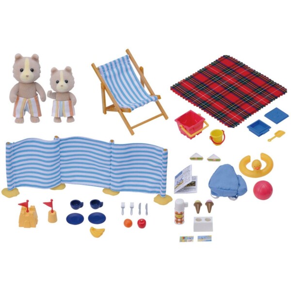 Sylvanian Families Set Playa Picnic Accesorios + 2 Figuras Sylvanian Families Set Playa Picnic Accesorios + 2 Figuras