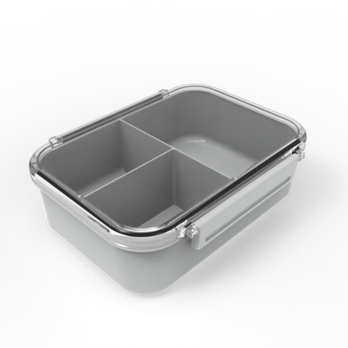 Bento box con divisiones 890ml - gris 