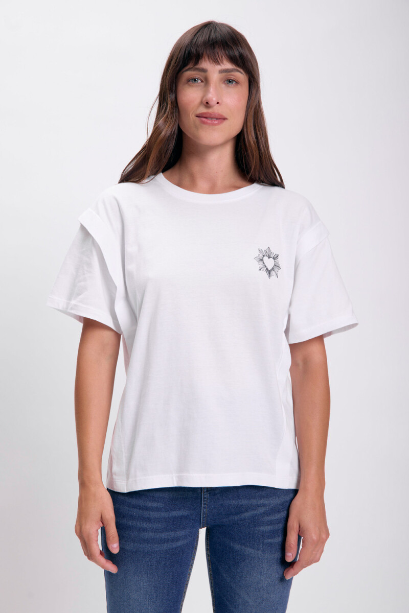 Remera estampa - Corazón Blanco 