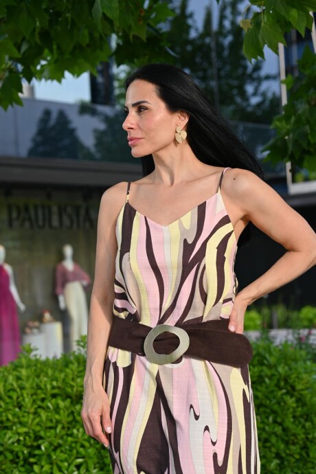 Vestido super midi estampado Telma Estampado