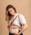Bandolera Palma Manteca Nuez Y Mauve