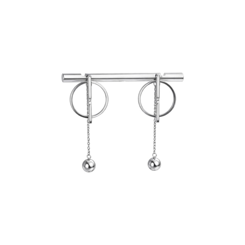 Caravanas Colgante Bola / Circulo - Plata 925 - CA4195 sinpiedra